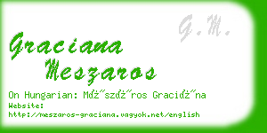 graciana meszaros business card